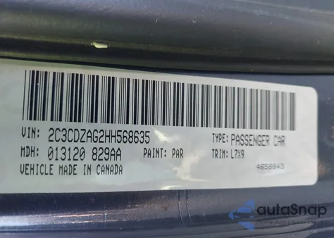 2017 Dodge Challenger Sxt z USA, uszkodzony, nr VIN 2C3CDZAG2HH568635